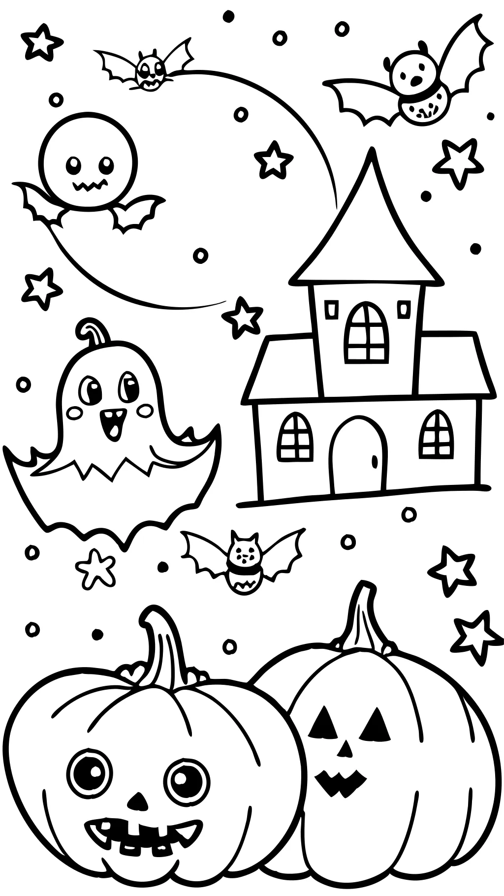 coloriage halloween de dessins dessinés